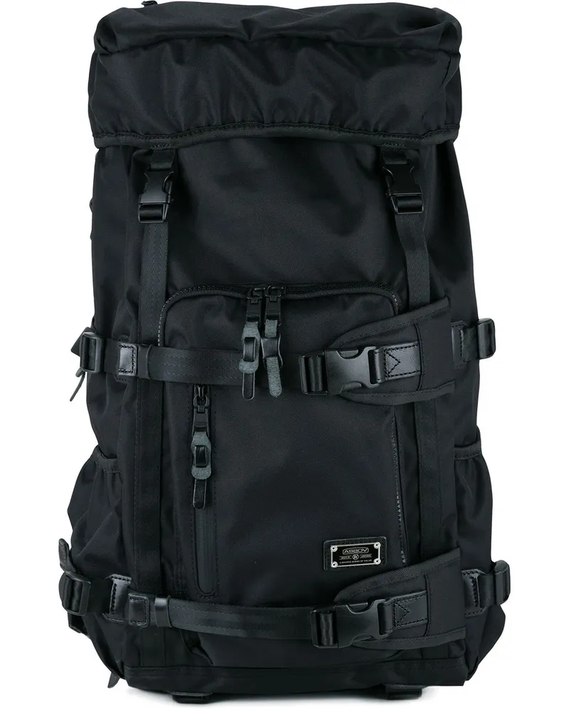 AS2OV Rucksack mit kastigem Design - Schwarz Schwarz