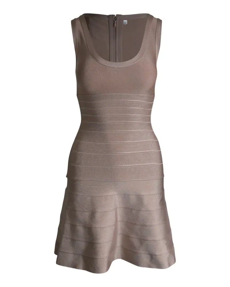 Hervé Léger bandage flared mini dress - Braun Braun