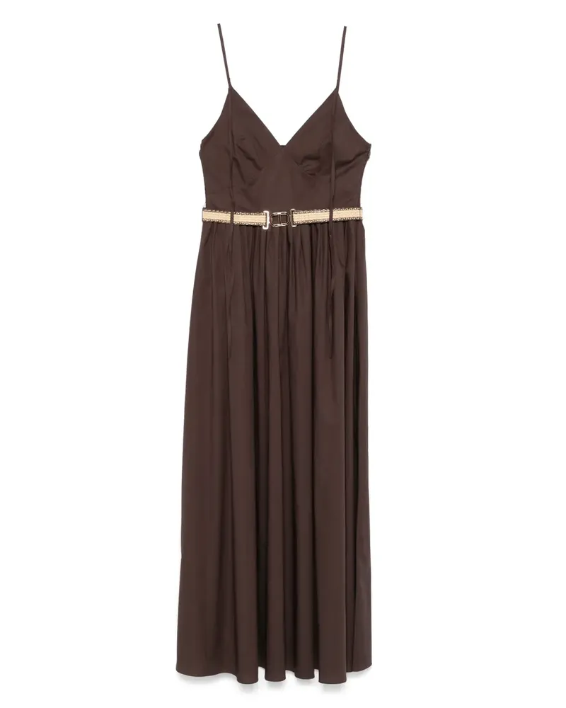 Twin-Set Kleid mit Gürtel - Braun Braun