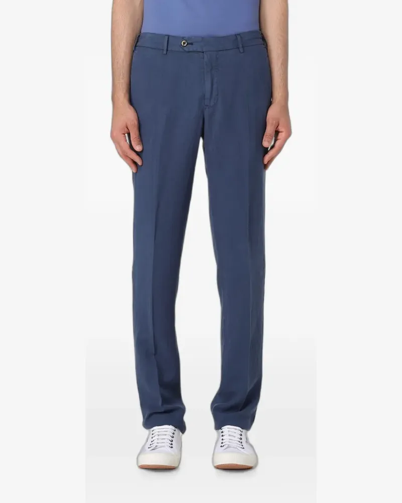PT TORINO button-up straight-leg trousers - Blau Blau