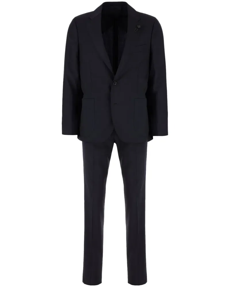 LARDINI Anzug mit Brosche - Blau Blau