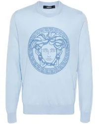 Versace Pullover mit Medusa-Stickerei Blau