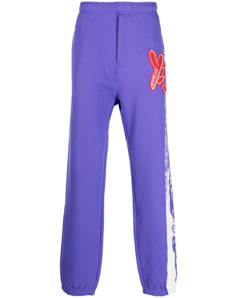 Y-3 Jogginghose aus Bio-Baumwolle Violett