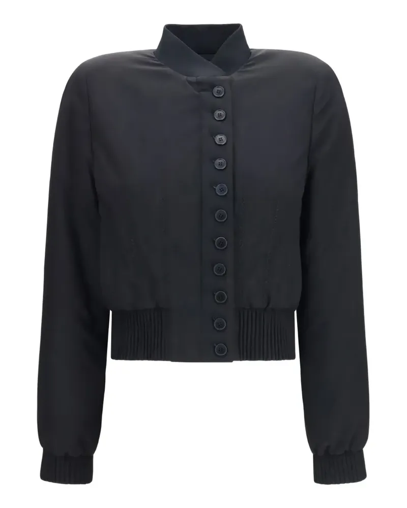 Alexander McQueen silk bomber jacket - Schwarz Schwarz