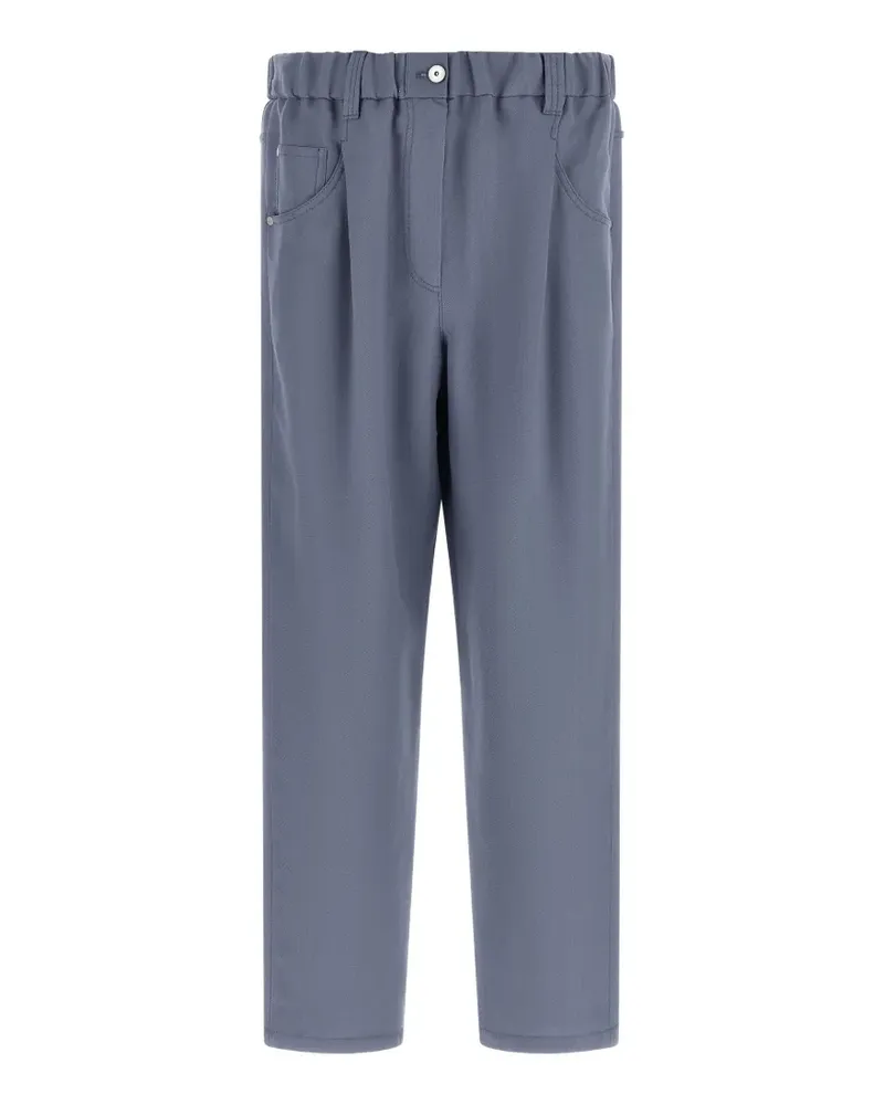 Brunello Cucinelli Monili-detail trousers - Blau Blau
