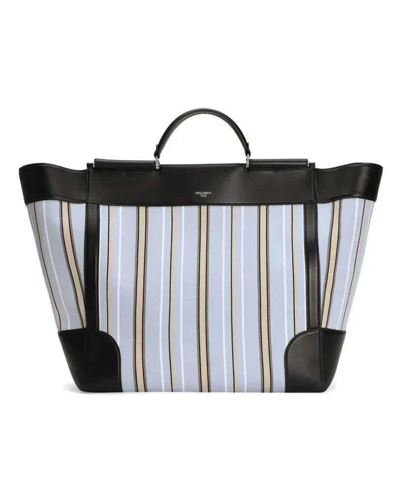Dolce & Gabbana Sicily striped jacquard handbag - Blau Blau