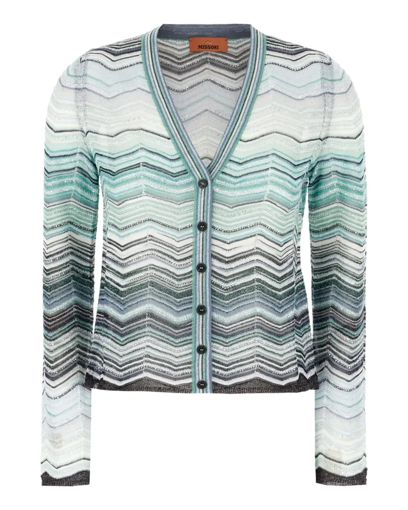 Missoni chevron knit cardigan - Blau Blau