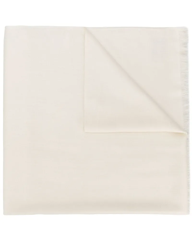 N.Peal Klassischer Pashmina-Schal - Weiß Weiß