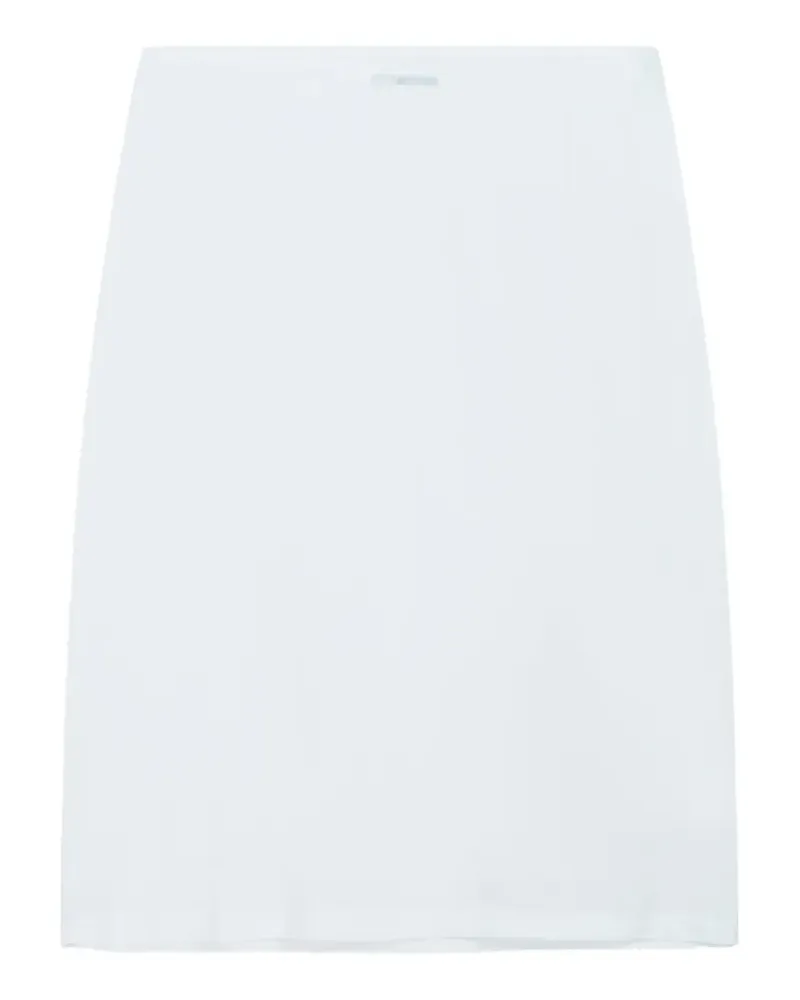 Jil Sander Midirock mit Logo - Weiß Weiß