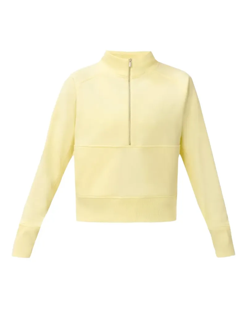 Sweaty Betty Revive Sweatshirt mit kurzem Reißverschluss - Gelb Gelb