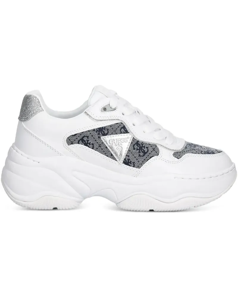 Guess Chunky Happy Sneakers mit Logo-Detail - Weiß Weiß