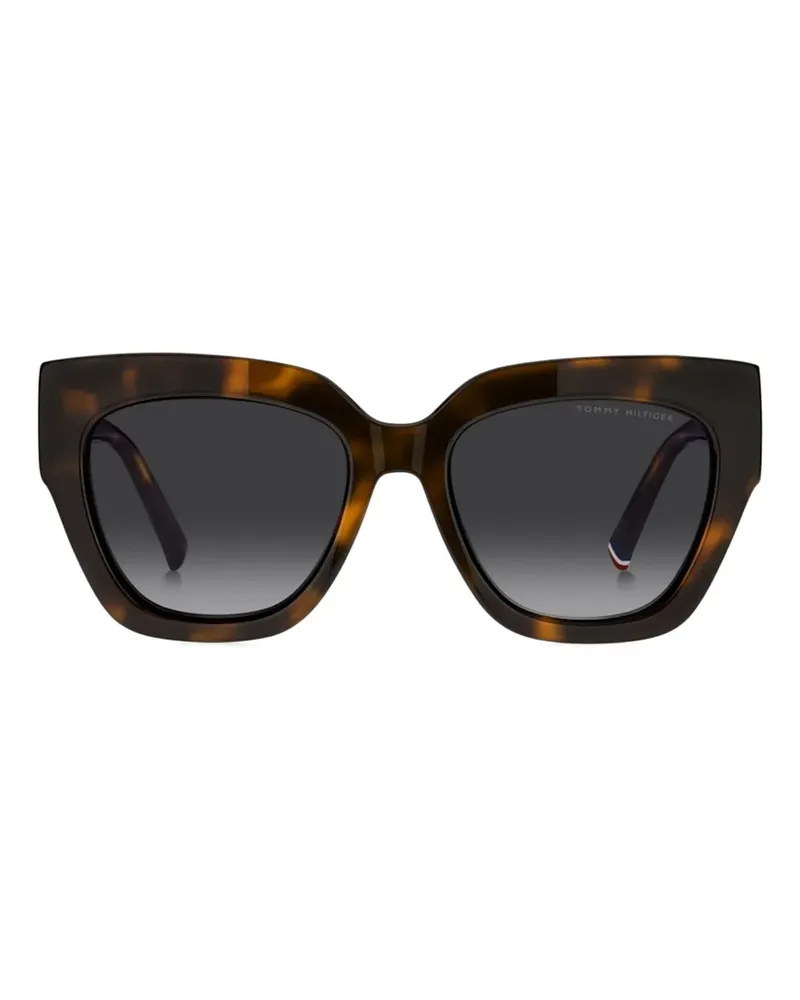 Tommy Hilfiger Sonnenbrille in Schildpattoptik - Schwarz Schwarz