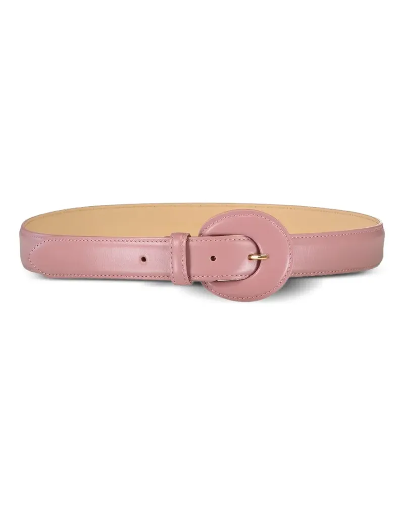 Eleventy circular-buckle leather belt - Rosa Rosa
