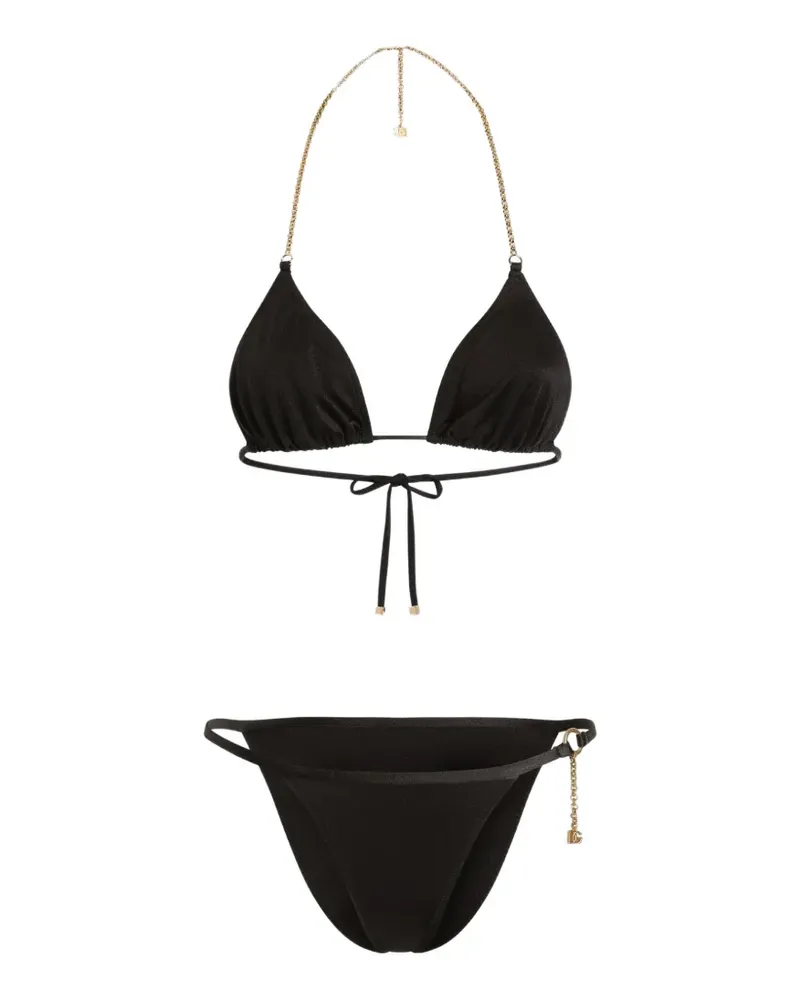 Dolce & Gabbana Triangel Bikini - Schwarz Schwarz