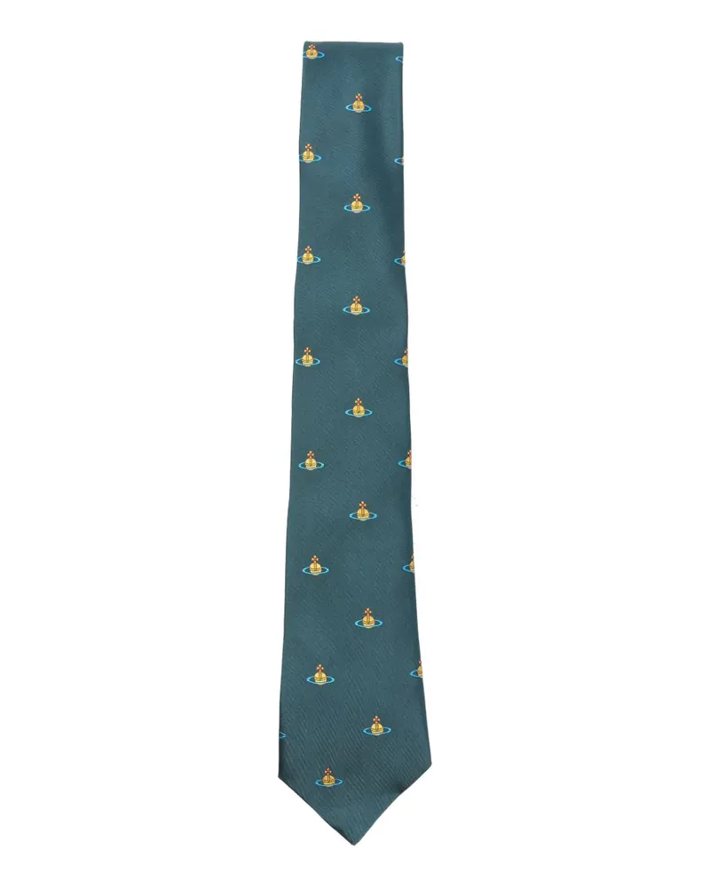 Vivienne Westwood Orb-print tie - Grün Grün