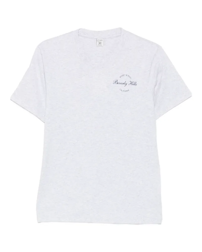 SPORTY & RICH T-Shirt mit Logo-Print - Grau Grau