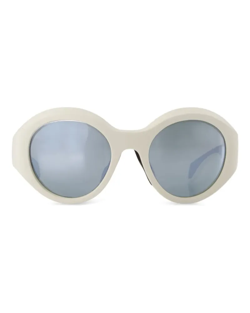 Moncler Futuro Sonnenbrille mit rundem Gestell - Weiß Weiß