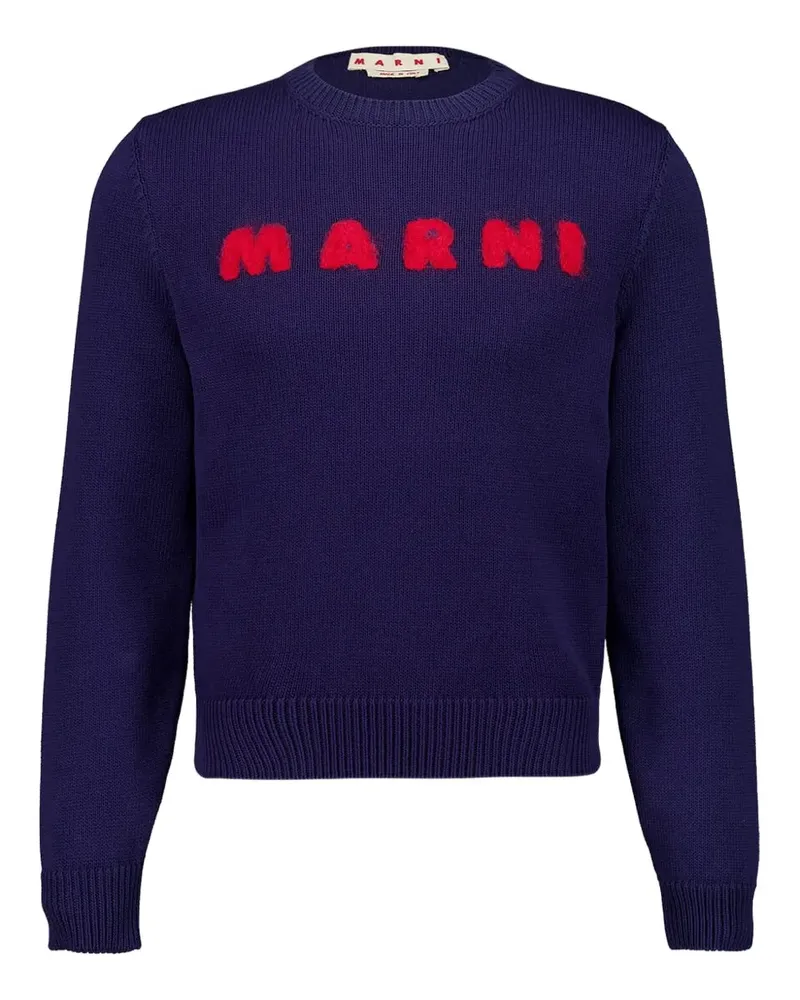 Marni Pullover mit Logo-Stickerei - Blau Blau