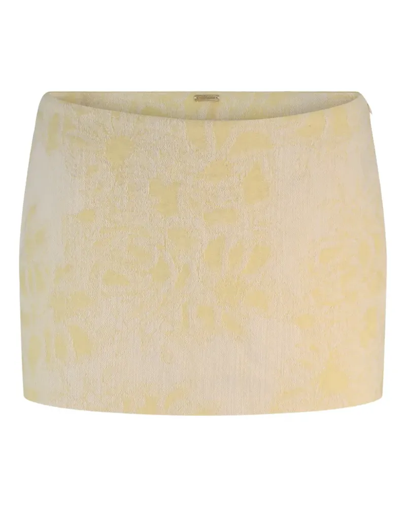Cult Gaia Savoy Minirock mit Jacquardmuster - Gelb Gelb