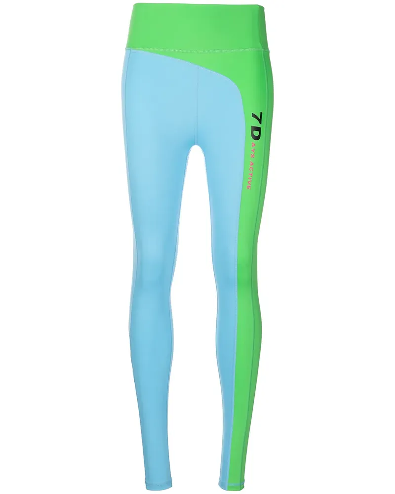 7 DAYS Active Leggings mit Logo-Print - Blau Blau