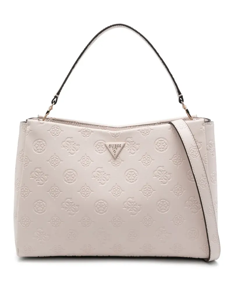 Guess Tisha 4G Tote Bag mit Monogramm - Nude Nude