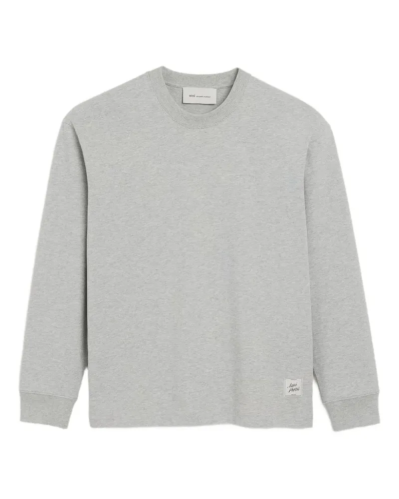 AMI Paris Pullover mit Logo-Patch - Grau Grau