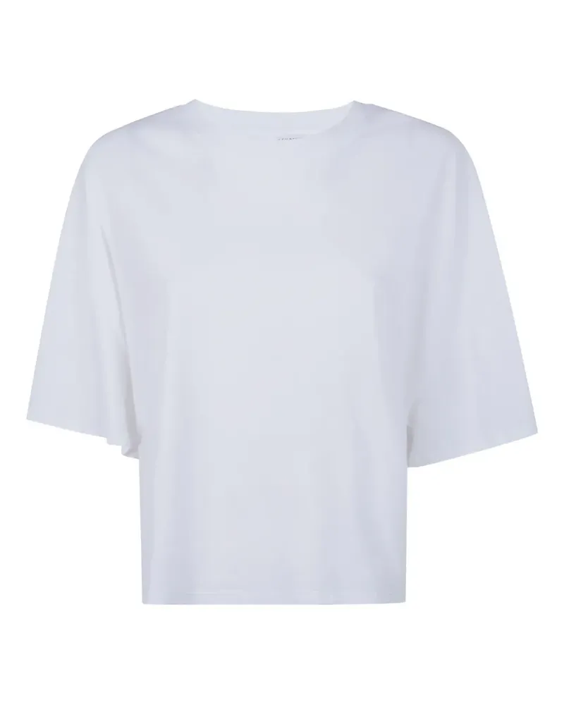 Majestic Cropped-T-Shirt - Weiß Weiß