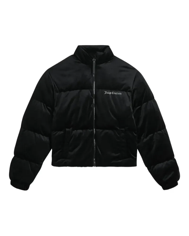 Juicy Couture Velours-Jacke mit Strass - Schwarz Schwarz