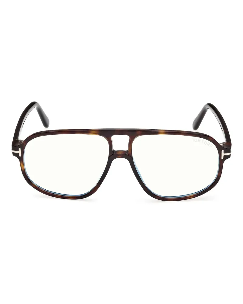 Tom Ford Pilotenbrille mit Scharnier-Detail - 052 052