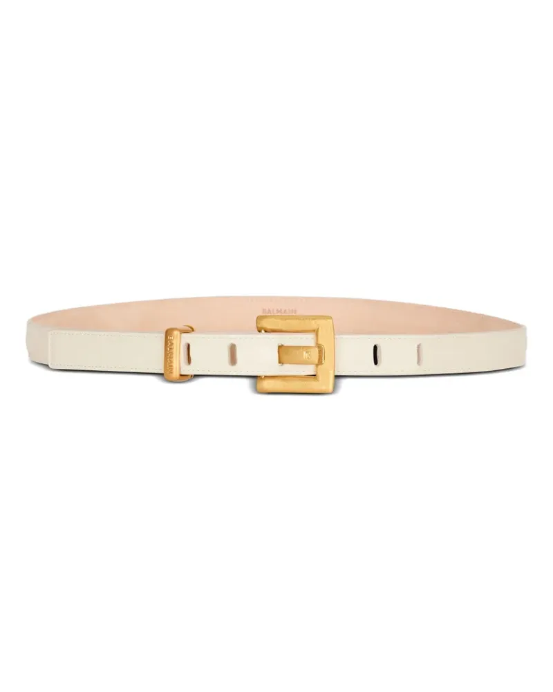 Balmain Anthem Gürtel - Weiß Weiß