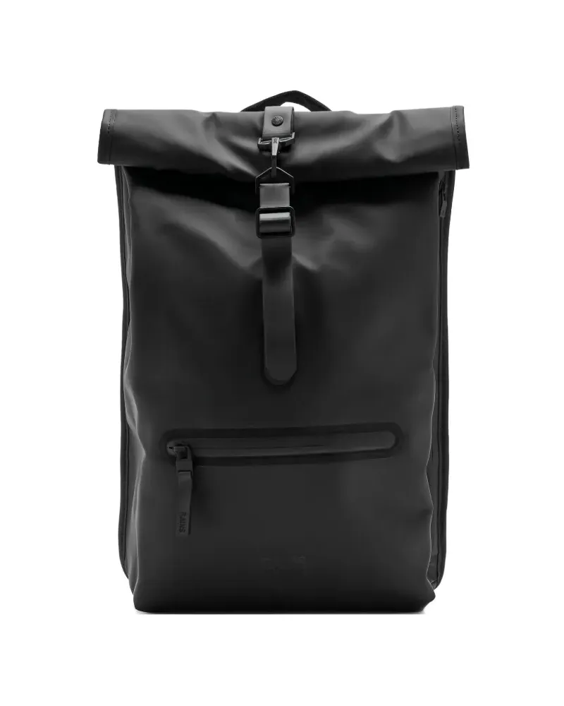 RAINS Rucksack mit Rollverschluss - Schwarz Schwarz