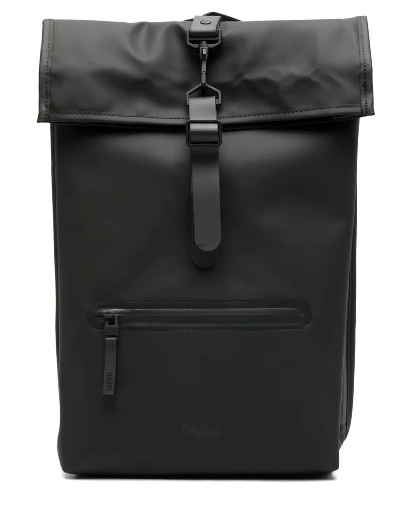 RAINS W3 Rucksack mit Rollverschluss Schwarz