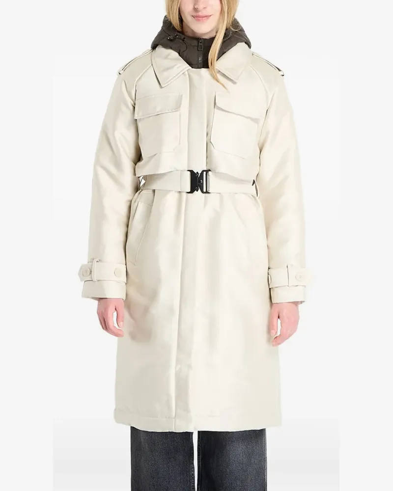 Desigual Gefütterter Mantel mit Gürtel - Nude Nude