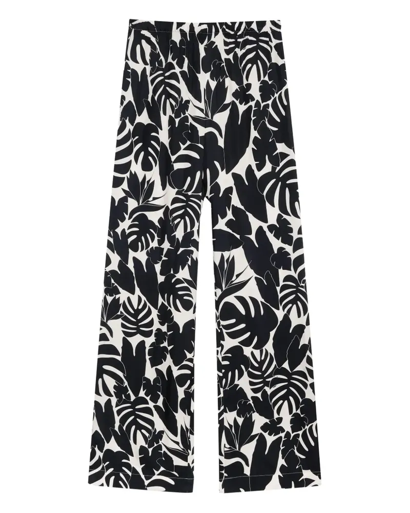Anine Bing Elain Hose mit Blatt-Print - Schwarz Schwarz