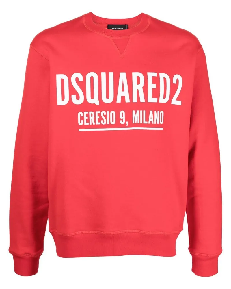 Dsquared2 Sweatshirt mit Logo-Print - Rot Rot