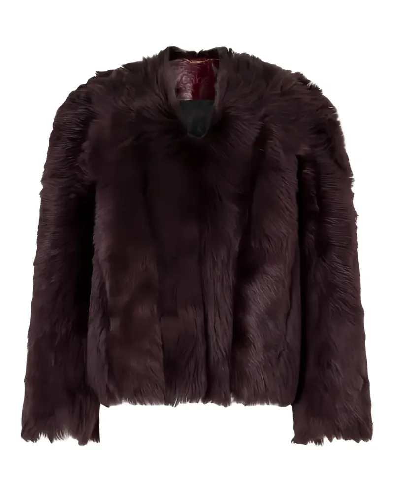 Chloé Jacke aus Faux Shearling - Violett Violett