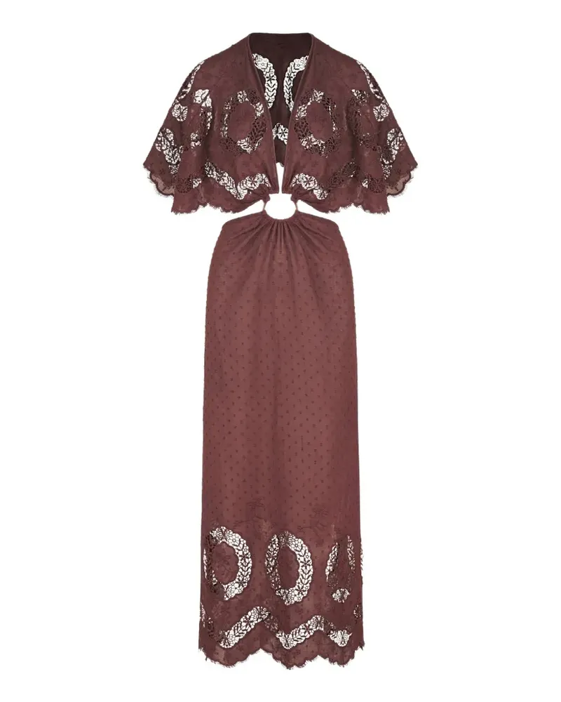 Johanna Ortiz Paradise broderie-anglaise maxi dress - Braun Braun