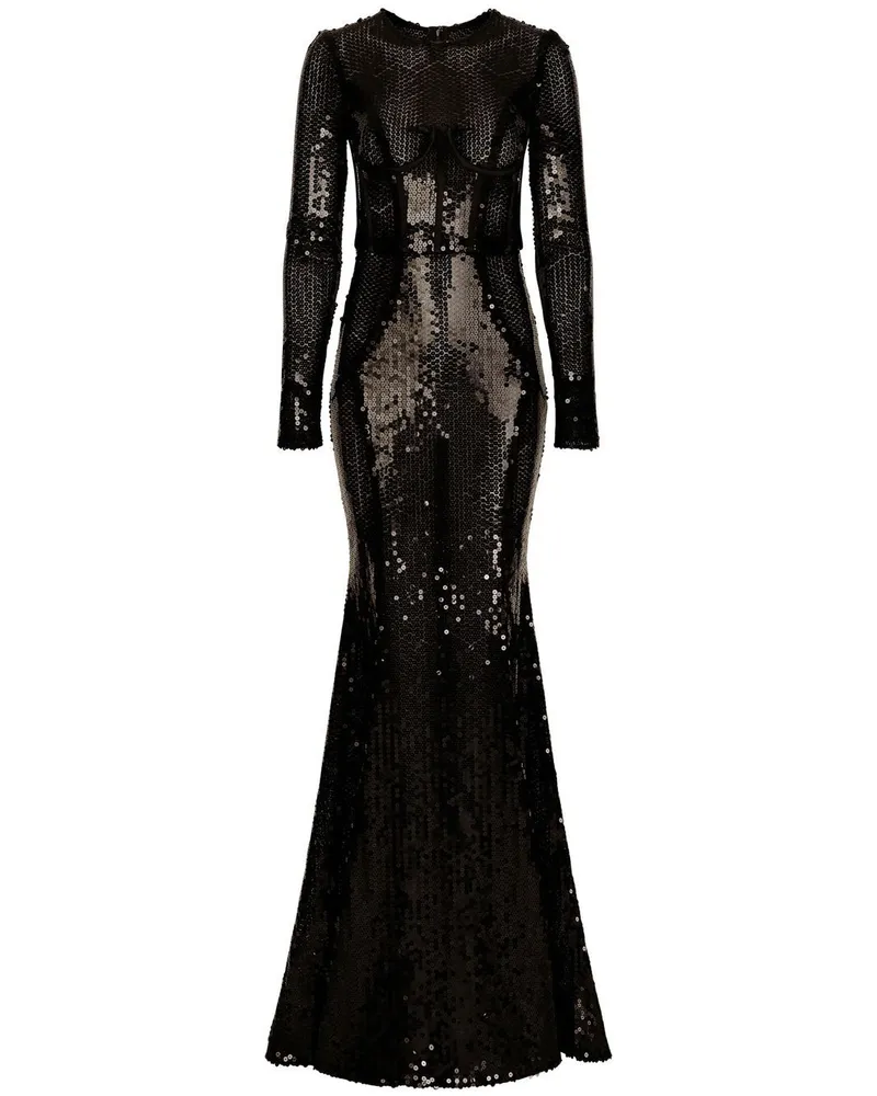 Dolce & Gabbana Abendkleid mit Pailletten - Schwarz Schwarz