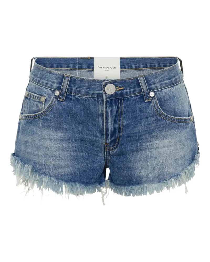 One Teaspoon Dukes frayed denim shorts - Blau Blau