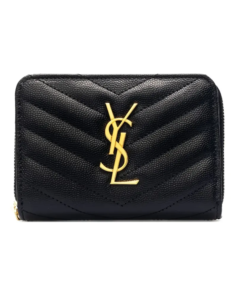 Saint Laurent Cassandre Matelassé Portemonnaie mit Zickzackmuster - Schwarz Schwarz