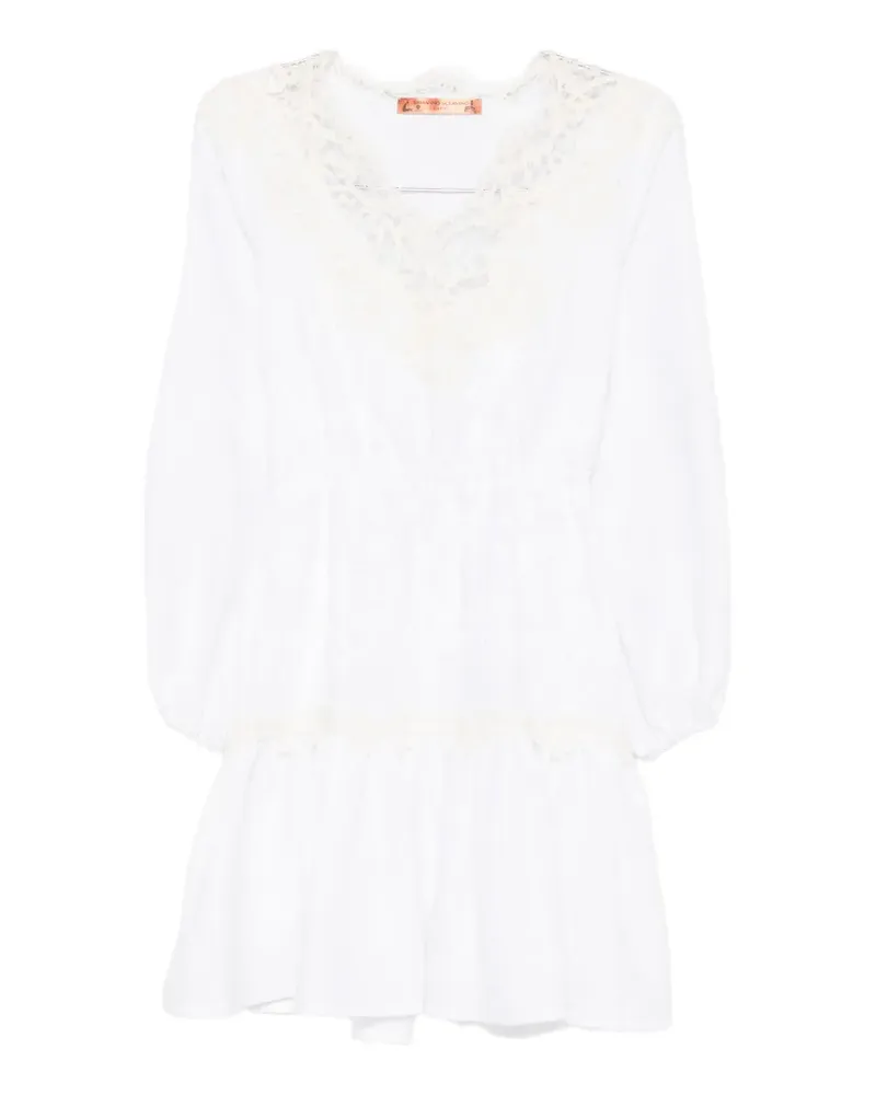 Ermanno Scervino Kleid mit Spitzenverzierung - Weiß Weiß
