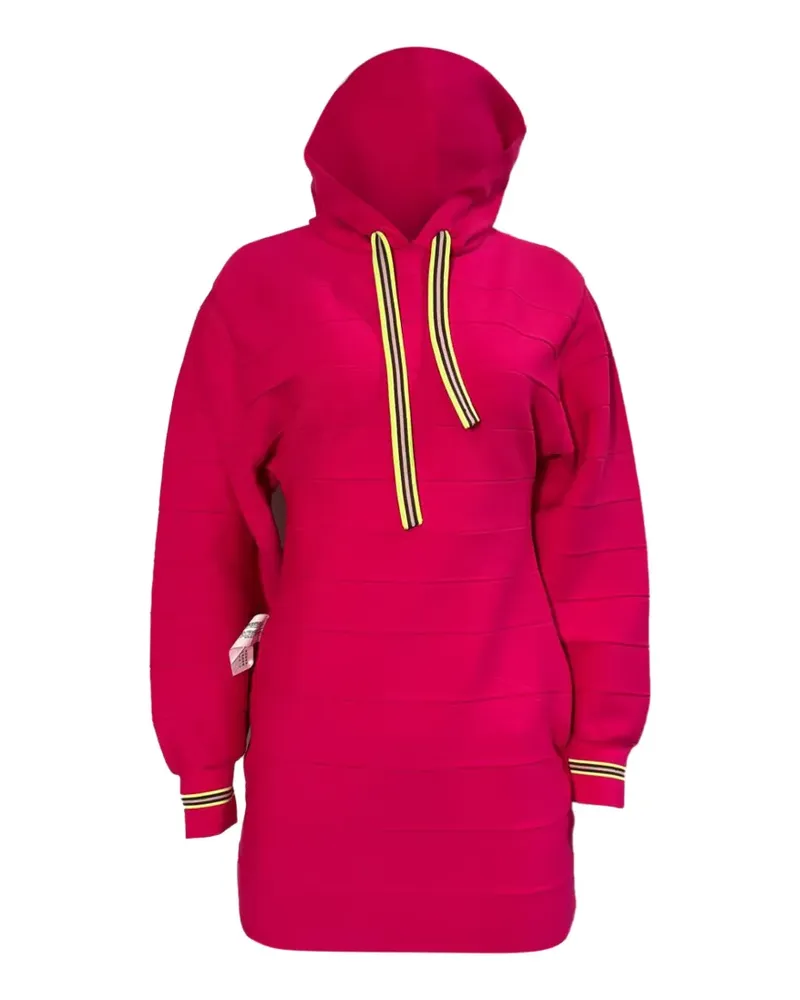 Hervé Léger Pulloverkleid mit Kapuze - Rosa Rosa