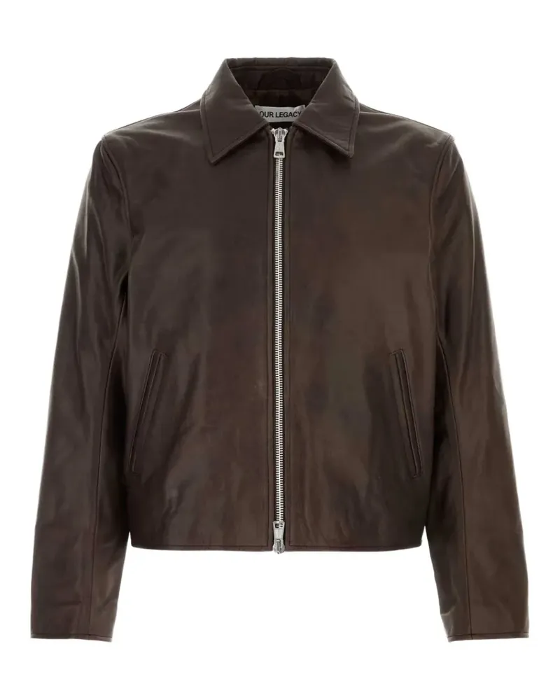 Our Legacy matted leather jacket - Braun Braun