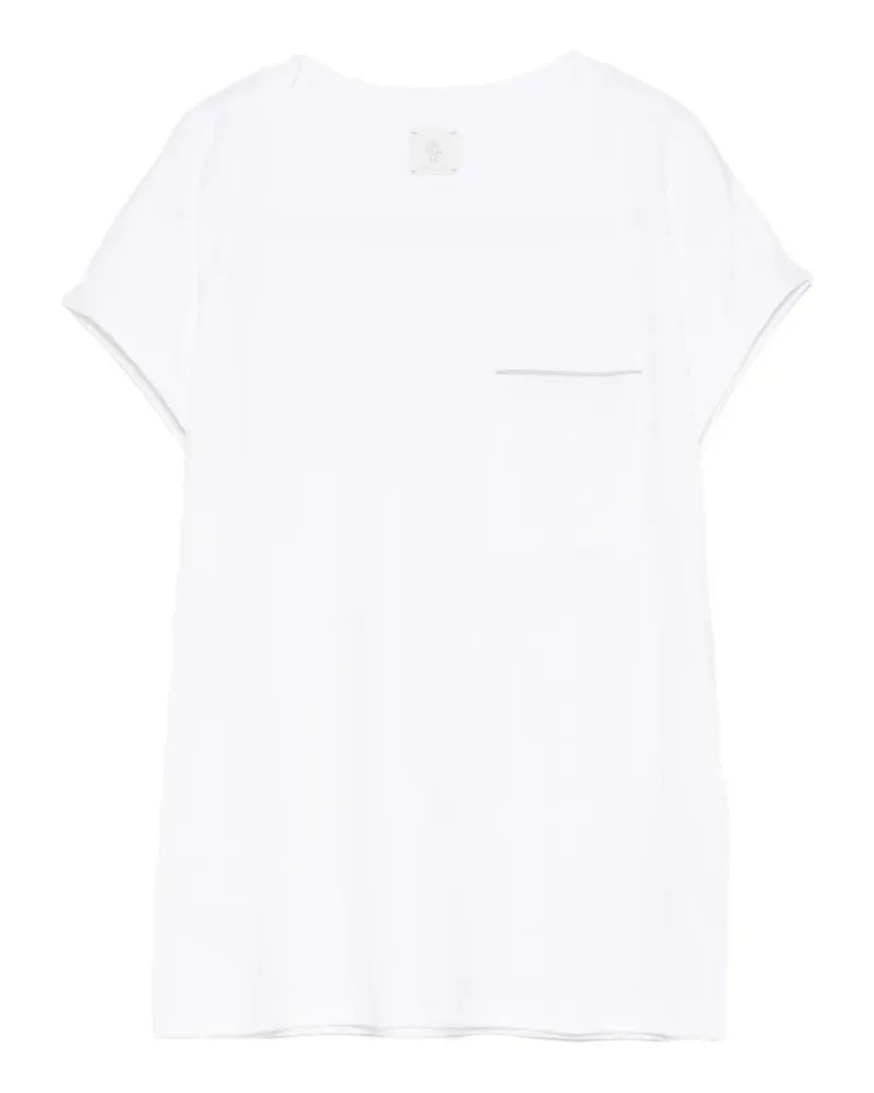 Eleventy T-Shirt mit Brusttasche - Weiß Weiß