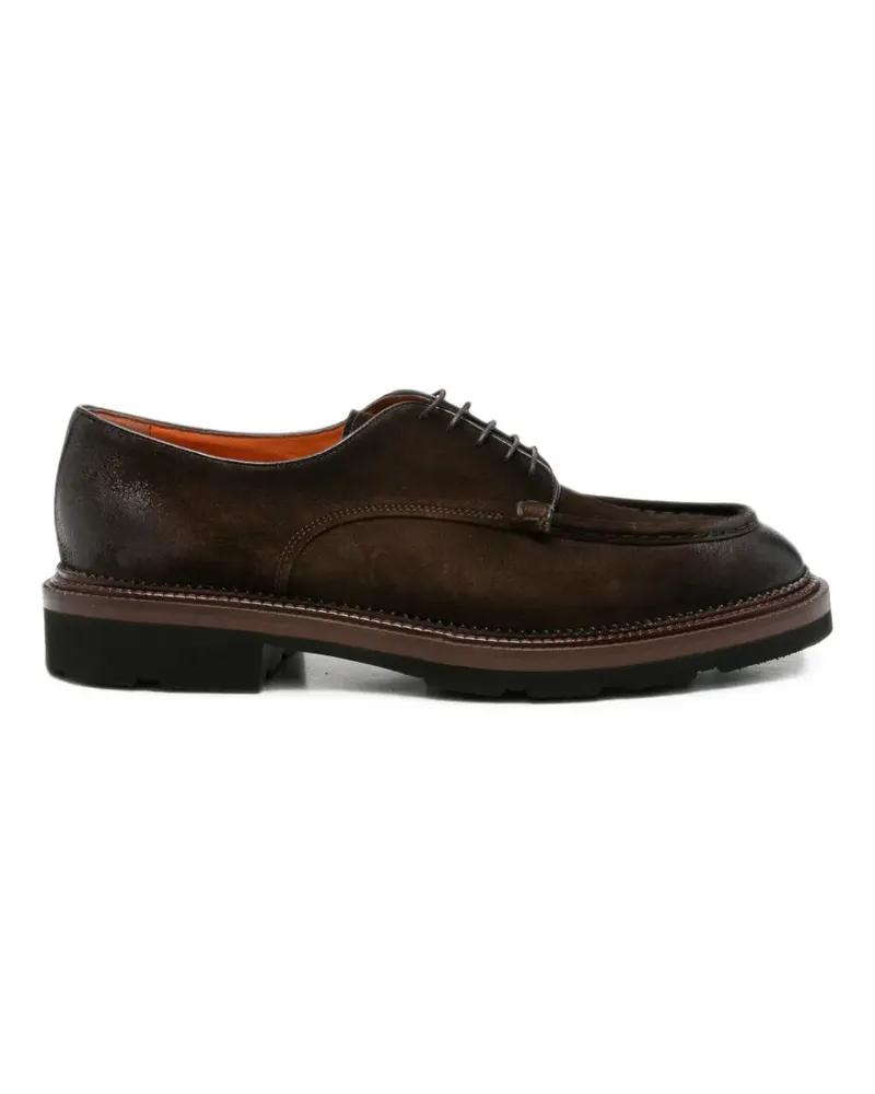 Santoni Colin RS suede Derby shoes - Braun Braun