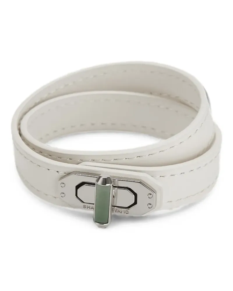 Shanghai Tang Tang Locket leather bracelet - Silber Silber