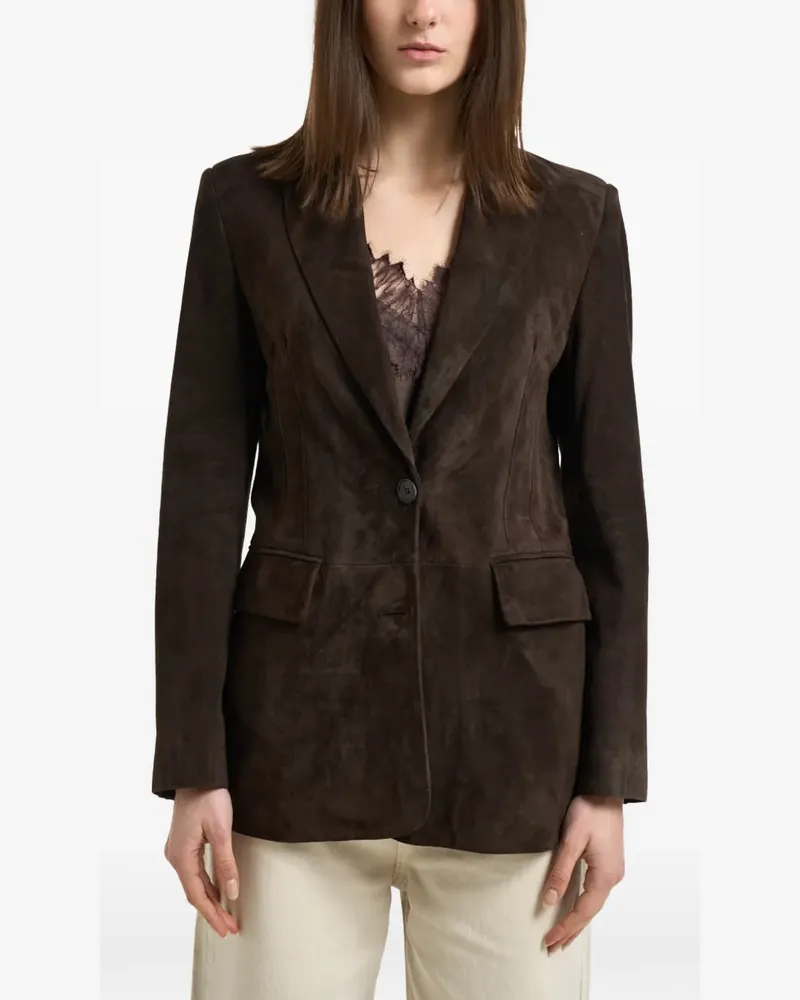 s.w.o.r.d 6.6.44 button suede coat - Braun Braun