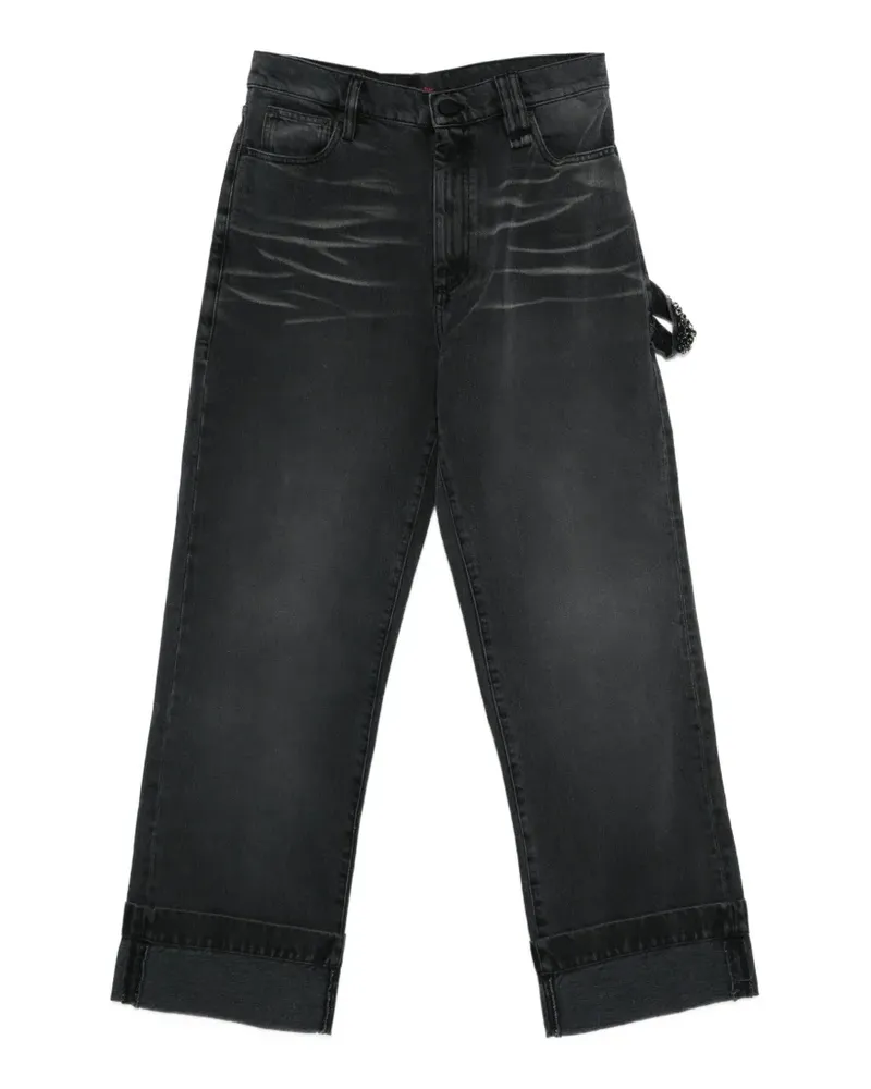 Simone Rocha cuffed jeans - Schwarz Schwarz