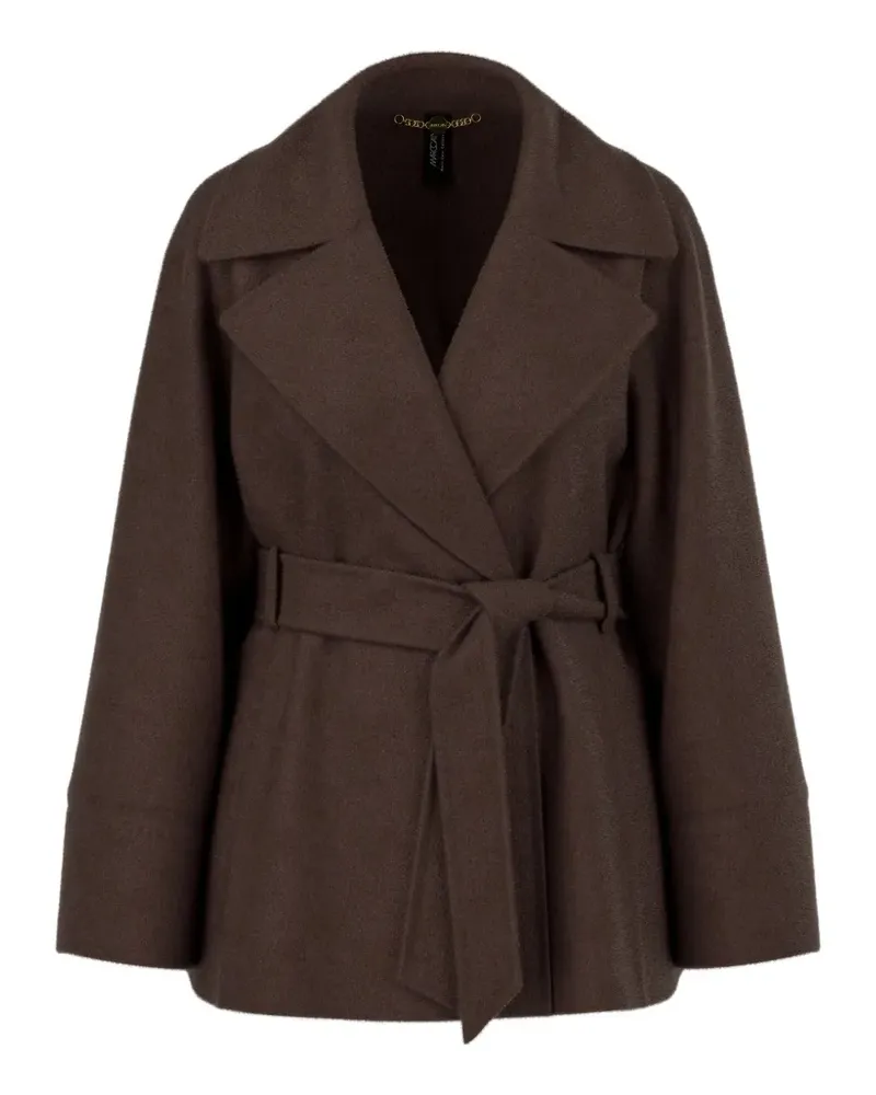 Marc Cain belted wool coat - Braun Braun