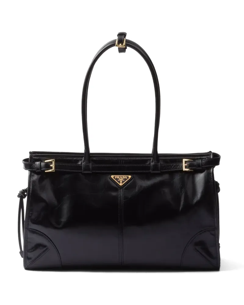 Prada Große Bonnie Tote Bag - Schwarz Schwarz